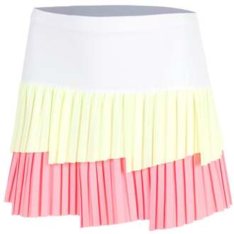 Fly Pleated 13in Rok Dames-Roze,Groen - XL