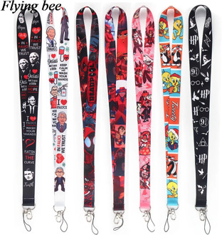 Flyingbee Funny cactus Keychain Cartoon Cute Phone Lanyard Women Fashion Strap Neck Lanyards for ID Card Phone Keys X0929