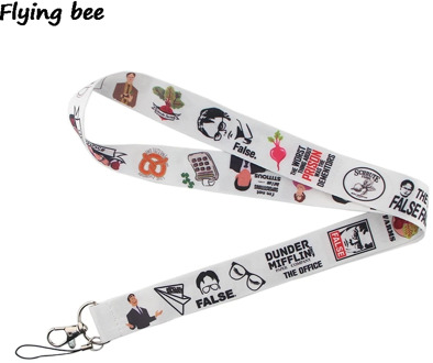 Flyingbee office funny staff Lanyard Keychain Keys Holder Women Strap Neck Lanyards for Keys ID Card phone lanyard X0368