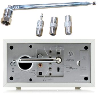 Fm Radio Antenne 75 Ohm F Type Man Telescopische Antenne Met 3 Adapters Communicatie Apparatuur