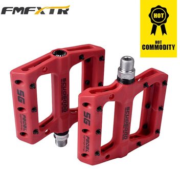 FMFXTRHigh Draagbare Mountainbike Fiets Pedalen Nylon Fiber 4 Kleuren Grote Voet Racefiets Dragende Pedalen Fiets Par rood