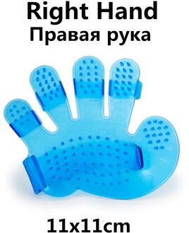 FML Huisdier Handschoen Voor Katten Grooming Hond Accessoires Pet Hair Deshedding Borstel Kam Handschoen Vinger Reiniging Massage Handschoen Voor Animal blauw-klein