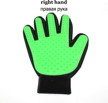 FML Huisdier Handschoen Voor Katten Grooming Hond Accessoires Pet Hair Deshedding Borstel Kam Handschoen Vinger Reiniging Massage Handschoen Voor Animal groen-rechtsaf hand