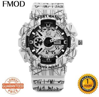 Fmod Top Luik Mannen Horloges Mode Sport Rubber Horloge Heren Luxe Datum Waterdicht Quartz Chronograaf Relogio Masculino