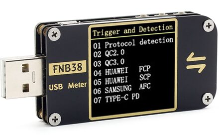 FNIRSI-FNB48 1.77 Inch High Definition Voltmeter Ampèremeter Multifunctionele Mobiele Telefoon Opladen Huidige Capaciteit Tester FNB38