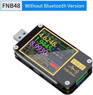 FNIRSI-FNB48 1.77 Inch High Definition Voltmeter Ampèremeter Multifunctionele Mobiele Telefoon Opladen Huidige Capaciteit Tester FNB48 zonder BT
