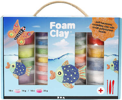 Foam Clay Kleiset 18 X 14 Gram / 10 X 35 Gram 31-delig Multikleur