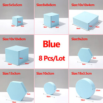 Foam Cube Fotografie Achtergronden Props 10 Kleuren Waterdichte Foto Achtergrond Decoratie Stilleven Fotostudio Accessoires koninklijk blauw