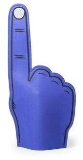 Foam hand vinger blauw 50 cm supporter feestartikelen - Verkleedattributen