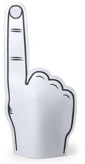 Foam hand vinger wit 25 x 50 cm supporter feestartikelen - Verkleedattributen