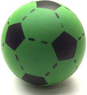Foam softbal voetbal groen 20 cm - Zachte speelgoed voetbal Geel