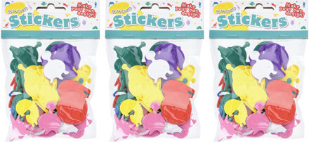 Foam stickers - 210x - ruimte figuren - stickers kinderen - knutselen
