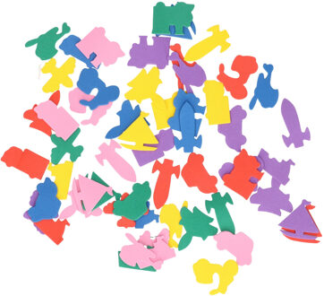 Foam stickers - 70x - voertuigen - stickers kinderen - knutselen Multi