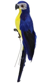 Foam Veer Kunstmatige Papegaai Imitatie Vogel Model Simulatie Dier Vogel Tuin Decoratie Diy Party Thuis Ornament diep blauw