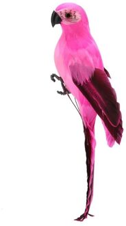 Foam Veer Kunstmatige Papegaai Imitatie Vogel Model Simulatie Dier Vogel Tuin Decoratie Diy Party Thuis Ornament roos rood