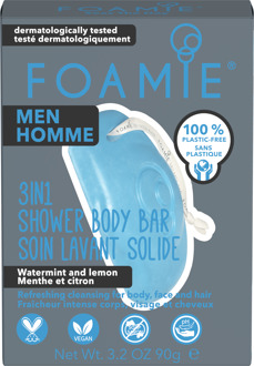 Foamie Shampoo Foamie 3in1 Shower Body Bar Seas The Day 90 g
