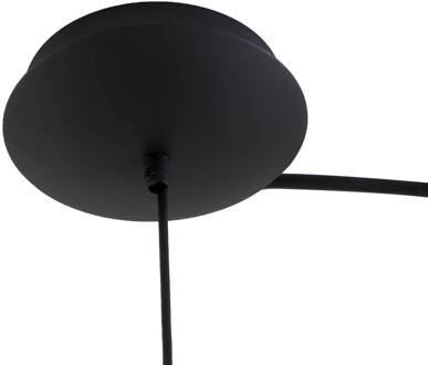 Foco LED hanglamp, 1-lamp, zandzwart zwart, wit