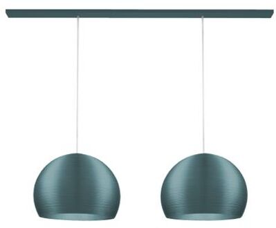 Focus Track Hanglamp, 2x E27, Blauw Mediterraan/wit, L.70cm