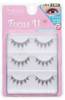 Focus U Upper False Eyelashes Girls' Group Style 3 pairs