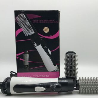 Föhn Curling Haar 2 In 1 Borstel Air Styler Kam Krultang Roll Styling Borstel Föhn Blow met Nozzles SU404 au plug