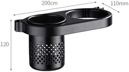 Föhn Houder Föhn Organizer Met Kam Bekerhouder Muurbevestiging Haar Föhn Opknoping Rack Voor Badkamer zwart