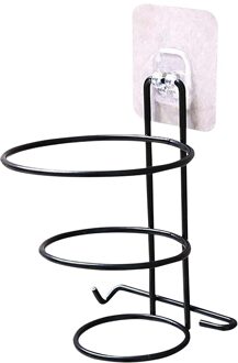 Föhn Houder Opbergrek Haardroger Organizer Gratis Ponsen Lijm Wandmontage Rvs Beugel Stand Badkamer zwart