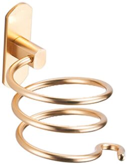 Föhn Houder Wandmontage Organisator Spiraal Standhouder Rack Aluminium Badkamer Plank Opslag Badkamer Accessoire Muur Plank Goud