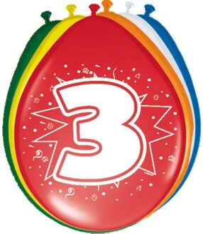 Folat 16x stuks Verjaardag Ballonnen 3 jaar