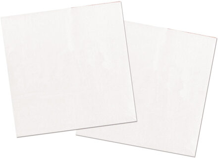 Folat 20x stuks servetten van papier wit 33 x 33 cm