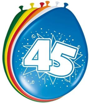 Folat 24x stuks Verjaardag Ballonnen 45 jaar