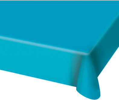 Folat 2x stuks tafelkleed van plastic blauw 130 x 180 cm