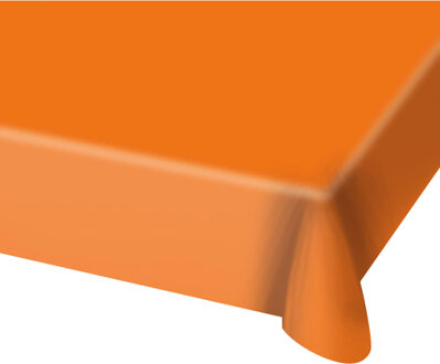 Folat 3x stuks tafelkleed van plastic oranje 130 x 180 cm