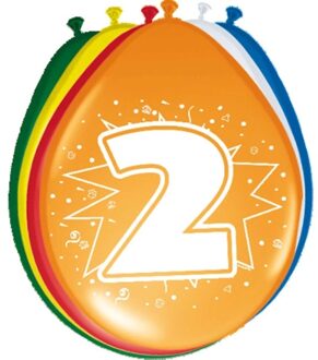 Folat 8x stuks Ballonnen 2 jaar 30 cm