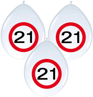 Folat 8x stuksFeest ballonnen 21 jaar Multi