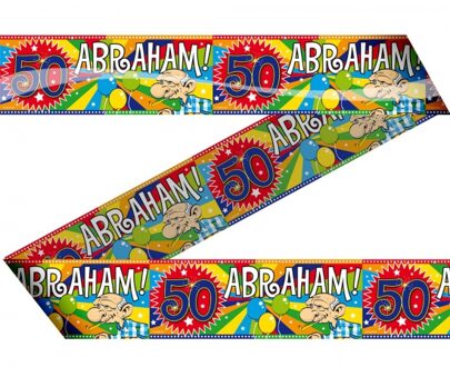 Folat Abraham markeerlint/afzetlint - 50 jaar - 15 m - feestartikelen - versiering Multi