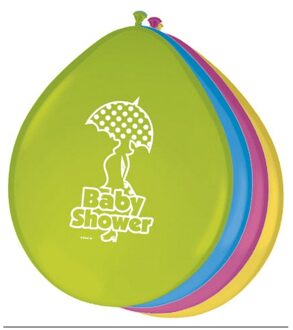 Folat Babyshower ballonnen - thema baby geboren - 24x stuks - 27 cm - versiering