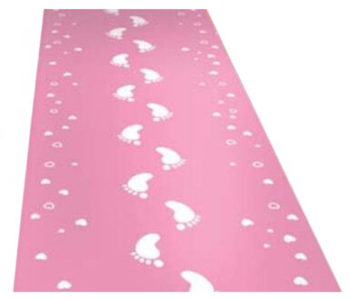 Folat Babyshower/kraamfeest loper - roze - papier - 2,5 meter - geboorte jongen Multi