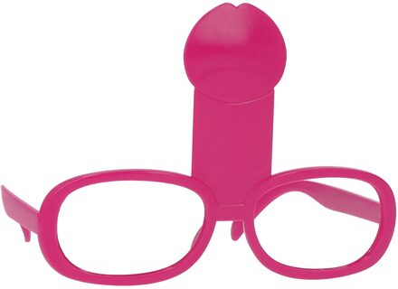 Folat Bachelor Bril Penis met Roze Glitter