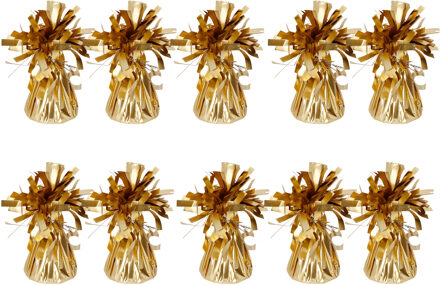 Folat Ballon gewichtjes - 10x - mat goud - 170 gram - helium ballontrosjes
