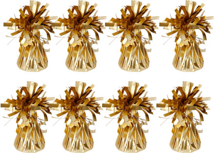 Folat Ballon gewichtjes - 8x - mat goud - 170 gram - helium ballontrosjes