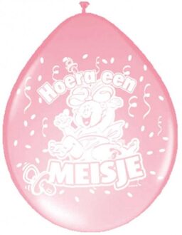 Folat Ballonnen geboorte meisje Roze