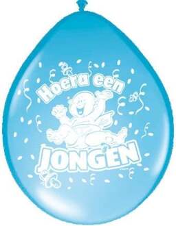 Folat Ballonnen - Hoera een jongen - 30cm - 8st.