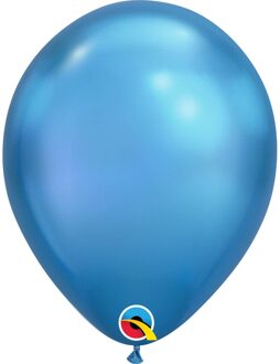 Folat Ballonnen Metallic 28 Cm Latex Blauw 100 Stuks