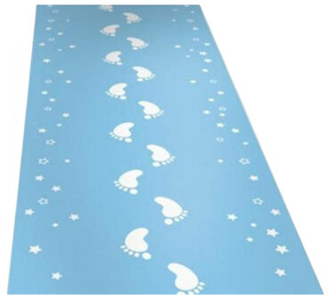 Folat Blauwe loper met baby voetjes