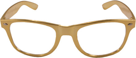 Folat Bril - Blues Brothers -  Goud - Metallic