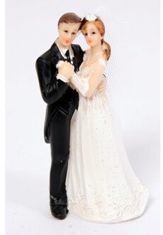 Folat Bruidspaar - 10 x 5 cm - bruiloft - huwelijk versiering - taart decoratie