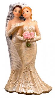 Folat Bruidspaar taart decoratie 2 vrouwen - Gay koppel trouwfiguurtje