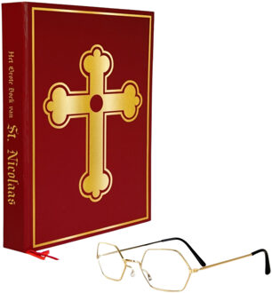 Folat Combi-set Sinterklaas - gouden bril - grote boek - pakjesavond - goedheiligman