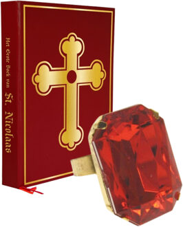 Folat Combi-set Sinterklaas - grote boek - ring met rode steen - sinterklaas accessoires