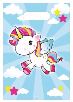 Folat Eenhoorn feestzakjes blauw